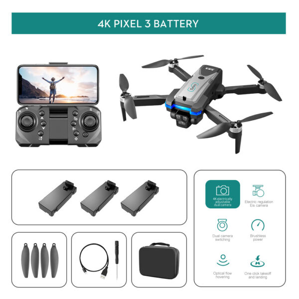 LS S8S Drone - 2.4G optical flow three-camera brushless drone with dual lens WIFI professional aerial photography drone 18 LS S8S Drone - 2.4G optical flow three-camera brushless drone with dual lens WIFI professional aerial photography drone - صورة LS S8S Drone - 2.4G optical flow three-camera brushless drone with dual lens WIFI professional aerial photography drone - صورة 18