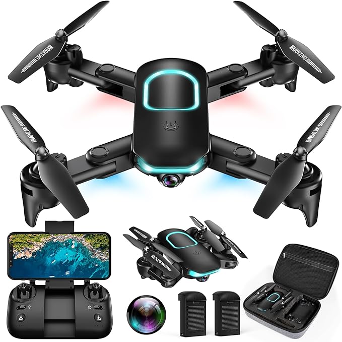 REDRIE JY02 Drone with Camera - Foldable Mini Drone for Adults and Kids with 1080P FPV Camera, Upgrade Altitude Hold, Gestures Selfie, Waypoint Fly, Headless Mode, 3D Flip, One Key Start, 3 Speed Mode, Circle Fly, 2 Batteries 1 REDRIE JY02 Drone with Camera - Foldable Mini Drone for Adults and Kids with 1080P FPV Camera, Upgrade Altitude Hold, Gestures Selfie, Waypoint Fly, Headless Mode, 3D Flip, One Key Start, 3 Speed Mode, Circle Fly, 2 Batteries