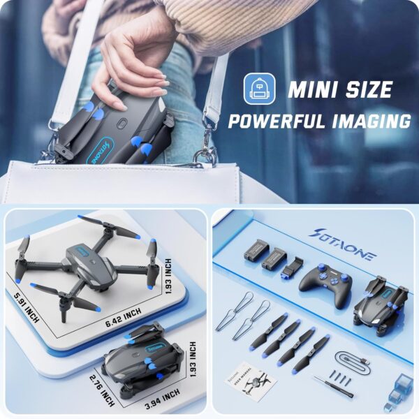 SOTAONE S350 Drone -  1080P HD FPV Live Video, Remote Control Helicopter Toys Gifts for Boys Girls, Altitude Hold, One Key Start, 3D Flips, 2 Batteries - Image 5