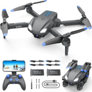 SOTAONE S350 Drone - 1080P HD FPV Live Video, Remote Control Helicopter Toys Gifts for Boys Girls, Altitude Hold, One Key Start, 3D Flips, 2 Batteries