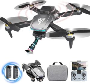 TizzyToy BL01 Drone - 4K Camera Drone with Carrying Case,2 batteries provide a total of 40 mins of battery life,120° Adjustable Lens,One Key Take Off/Land,Altitude Hold,360° Flip