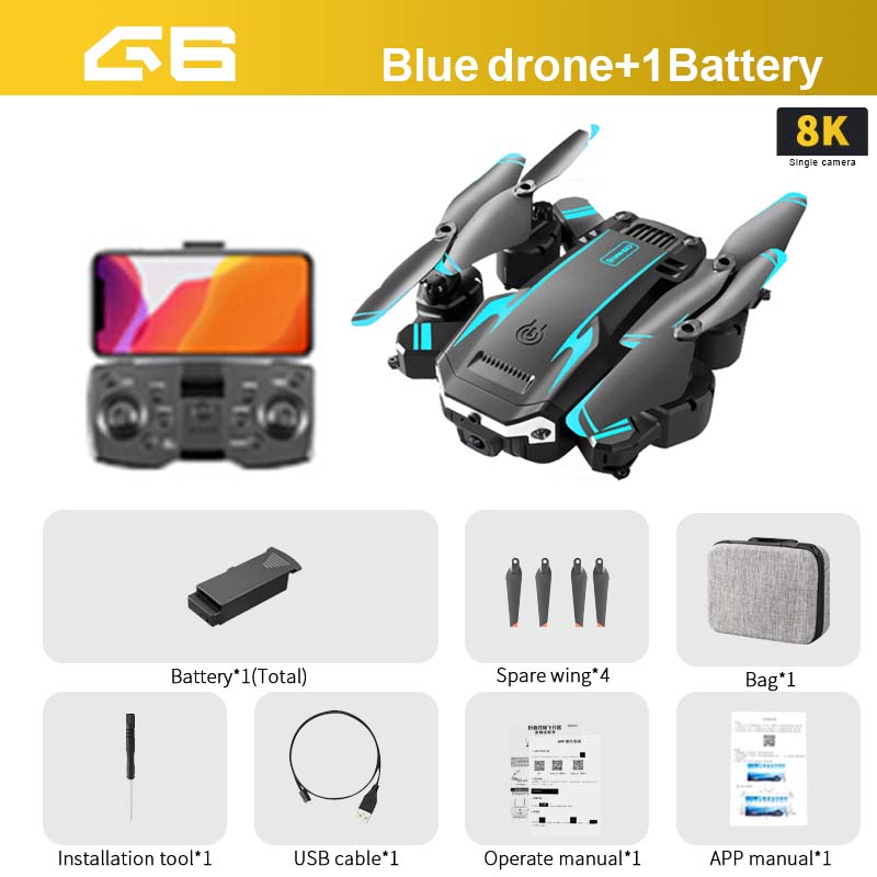G6 Drone - 8K 5G GPS Professional Q6 HD Aerial Photography Obstacle Avoidance UAV Quadrotor Helicopter RC Distance 5000m 12 G6 Drone - 8K 5G GPS Professional Q6 HD Aerial Photography Obstacle Avoidance UAV Quadrotor Helicopter RC Distance 5000m — изображение 12
