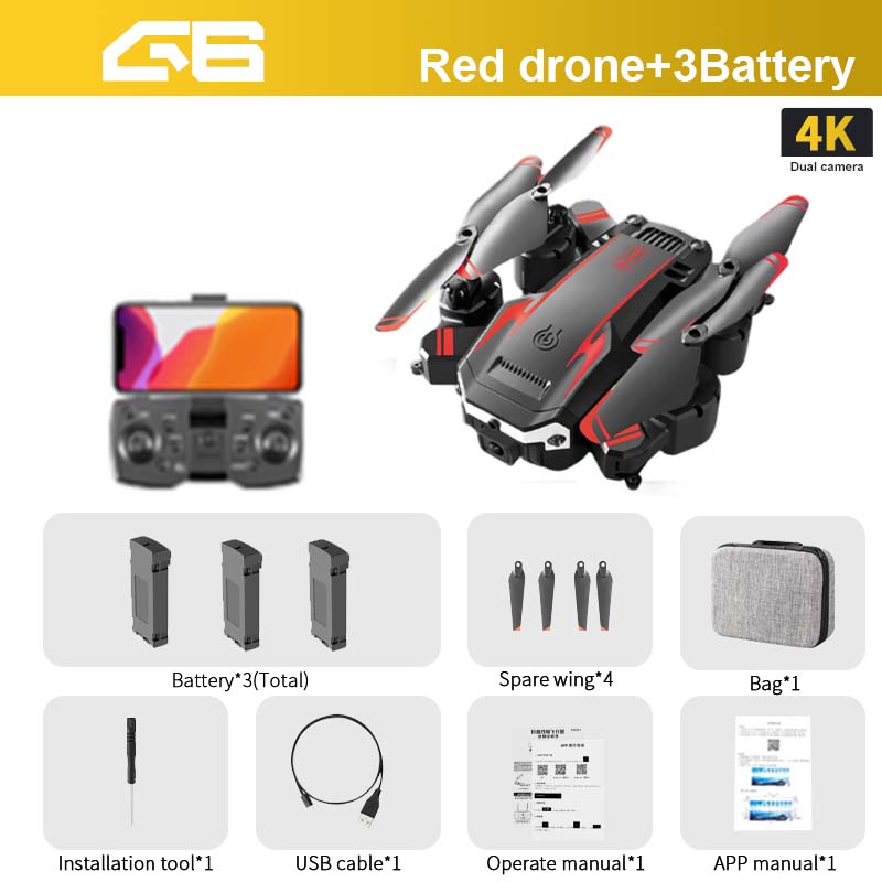 G6 Drone - 8K 5G GPS Professional Q6 HD Aerial Photography Obstacle Avoidance UAV Quadrotor Helicopter RC Distance 5000m 10 G6 Drone - 8K 5G GPS Professional Q6 HD Aerial Photography Obstacle Avoidance UAV Quadrotor Helicopter RC Distance 5000m — изображение 10