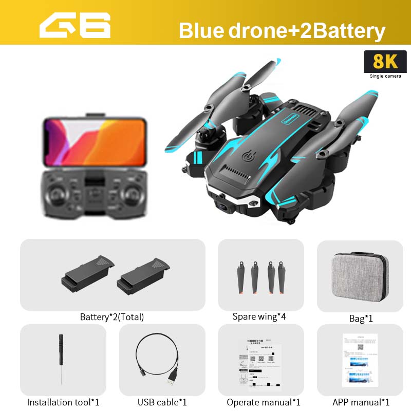 G6 Drone - 8K 5G GPS Professional Q6 HD Aerial Photography Obstacle Avoidance UAV Quadrotor Helicopter RC Distance 5000m 8 G6 Drone - 8K 5G GPS Professional Q6 HD Aerial Photography Obstacle Avoidance UAV Quadrotor Helicopter RC Distance 5000m — изображение 8