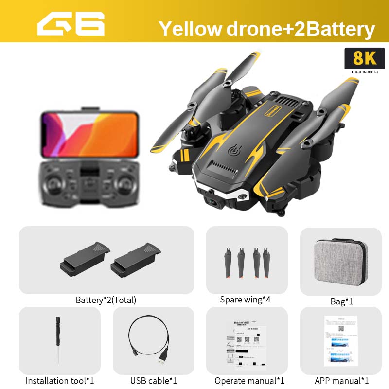 G6 Drone - 8K 5G GPS Professional Q6 HD Aerial Photography Obstacle Avoidance UAV Quadrotor Helicopter RC Distance 5000m 6 G6 Drone - 8K 5G GPS Professional Q6 HD Aerial Photography Obstacle Avoidance UAV Quadrotor Helicopter RC Distance 5000m — изображение 6