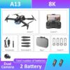 A13 Drone - 2023 New Professional Brushless Aerial Photography Obstacle Avoidance Quadcopter RC Foldable Helicopter Dron Gift 17 A13 Drone - 2023 New Professional Brushless Aerial Photography Obstacle Avoidance Quadcopter RC Foldable Helicopter Dron Gift - صورة A13 Drone - 2023 New Professional Brushless Aerial Photography Obstacle Avoidance Quadcopter RC Foldable Helicopter Dron Gift - صورة 17