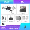 A13 Drone - 2023 New Professional Brushless Aerial Photography Obstacle Avoidance Quadcopter RC Foldable Helicopter Dron Gift 16 A13 Drone - 2023 New Professional Brushless Aerial Photography Obstacle Avoidance Quadcopter RC Foldable Helicopter Dron Gift - صورة A13 Drone - 2023 New Professional Brushless Aerial Photography Obstacle Avoidance Quadcopter RC Foldable Helicopter Dron Gift - صورة 16