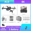 A13 Drone - 2023 New Professional Brushless Aerial Photography Obstacle Avoidance Quadcopter RC Foldable Helicopter Dron Gift 11 A13 Drone - 2023 New Professional Brushless Aerial Photography Obstacle Avoidance Quadcopter RC Foldable Helicopter Dron Gift - صورة A13 Drone - 2023 New Professional Brushless Aerial Photography Obstacle Avoidance Quadcopter RC Foldable Helicopter Dron Gift - صورة 11