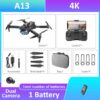 A13 Drone - 2023 New Professional Brushless Aerial Photography Obstacle Avoidance Quadcopter RC Foldable Helicopter Dron Gift 8 A13 Drone - 2023 New Professional Brushless Aerial Photography Obstacle Avoidance Quadcopter RC Foldable Helicopter Dron Gift - صورة A13 Drone - 2023 New Professional Brushless Aerial Photography Obstacle Avoidance Quadcopter RC Foldable Helicopter Dron Gift - صورة 8
