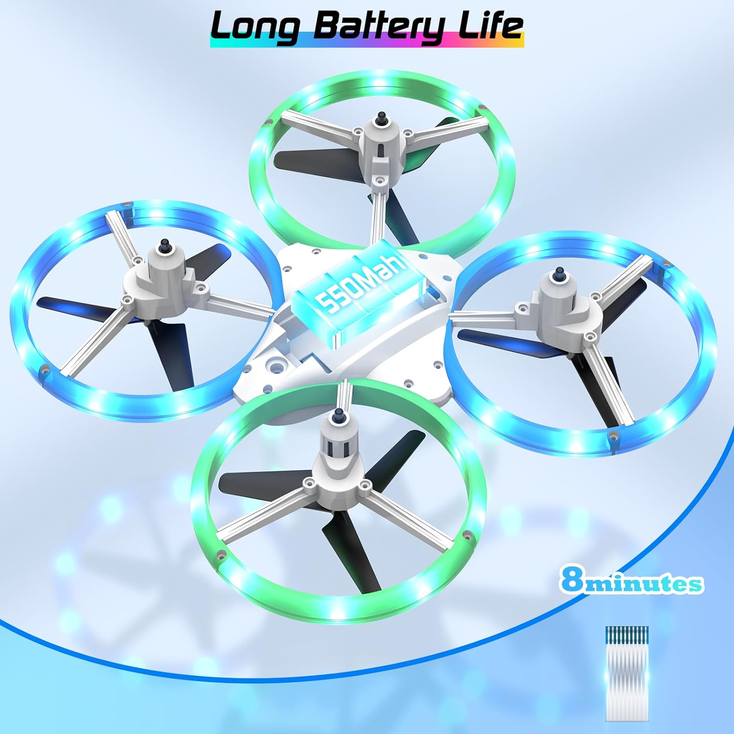 DyineeFy Mini Drone - Small Colorful Led Quadcopter with Altitude Hold, Headless Mode, 360° flip, and Auto Return Home 3 DyineeFy Mini Drone - Small Colorful Led Quadcopter with Altitude Hold, Headless Mode, 360° flip, and Auto Return Home - Image 3
