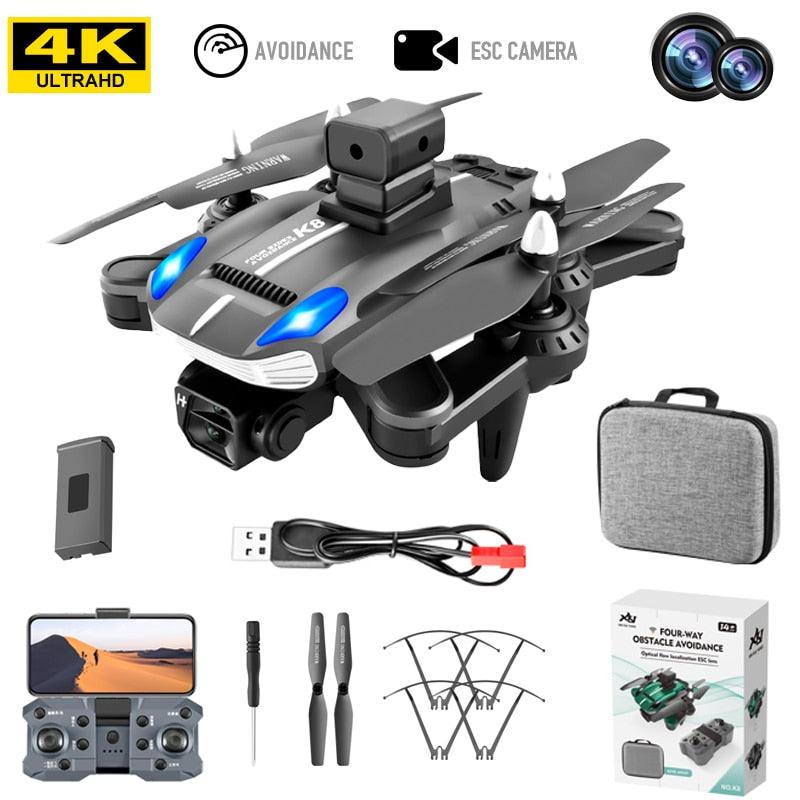 K8 Pro Drone - 4K Professional HD ESC Camera Obstacle Avoidance Optical Flow Positioning Foldable Quadcopter Drones Toys Gift 2 K8 Pro Drone - 4K Professional HD ESC Camera Obstacle Avoidance Optical Flow Positioning Foldable Quadcopter Drones Toys Gift - صورة K8 Pro Drone - 4K Professional HD ESC Camera Obstacle Avoidance Optical Flow Positioning Foldable Quadcopter Drones Toys Gift - صورة 2