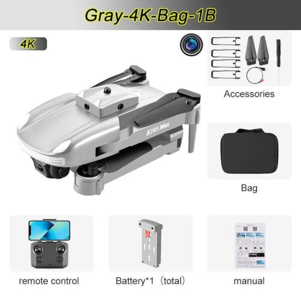 JINHENG K105 Max Drone - 4K HD Dual Camera With Obstacle Avoidance WiFi Fpv Foldable Quadcopter Toys For Children Hobbie - صورة JINHENG K105 Max Drone - 4K HD Dual Camera With Obstacle Avoidance WiFi Fpv Foldable Quadcopter Toys For Children Hobbie - صورة 17