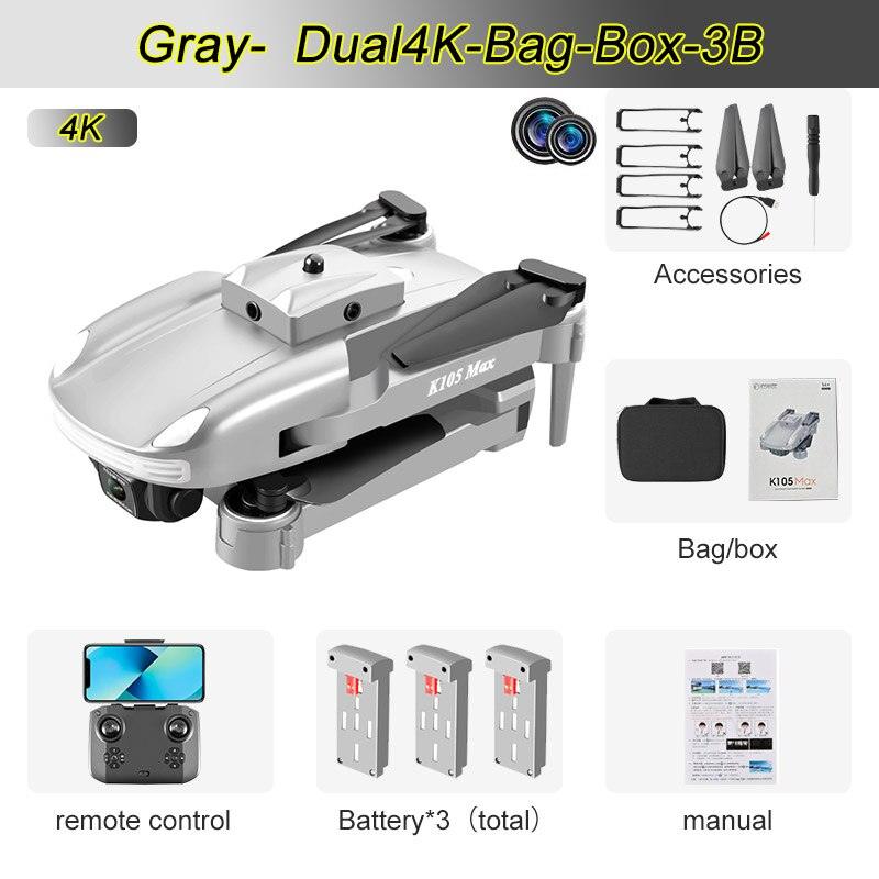 JINHENG K105 Max Drone - 4K HD Dual Camera With Obstacle Avoidance WiFi Fpv Foldable Quadcopter Toys For Children Hobbie 6 JINHENG K105 Max Drone - 4K HD Dual Camera With Obstacle Avoidance WiFi Fpv Foldable Quadcopter Toys For Children Hobbie — изображение 6