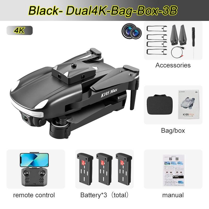 JINHENG K105 Max Drone - 4K HD Dual Camera With Obstacle Avoidance WiFi Fpv Foldable Quadcopter Toys For Children Hobbie 2 JINHENG K105 Max Drone - 4K HD Dual Camera With Obstacle Avoidance WiFi Fpv Foldable Quadcopter Toys For Children Hobbie — изображение 2