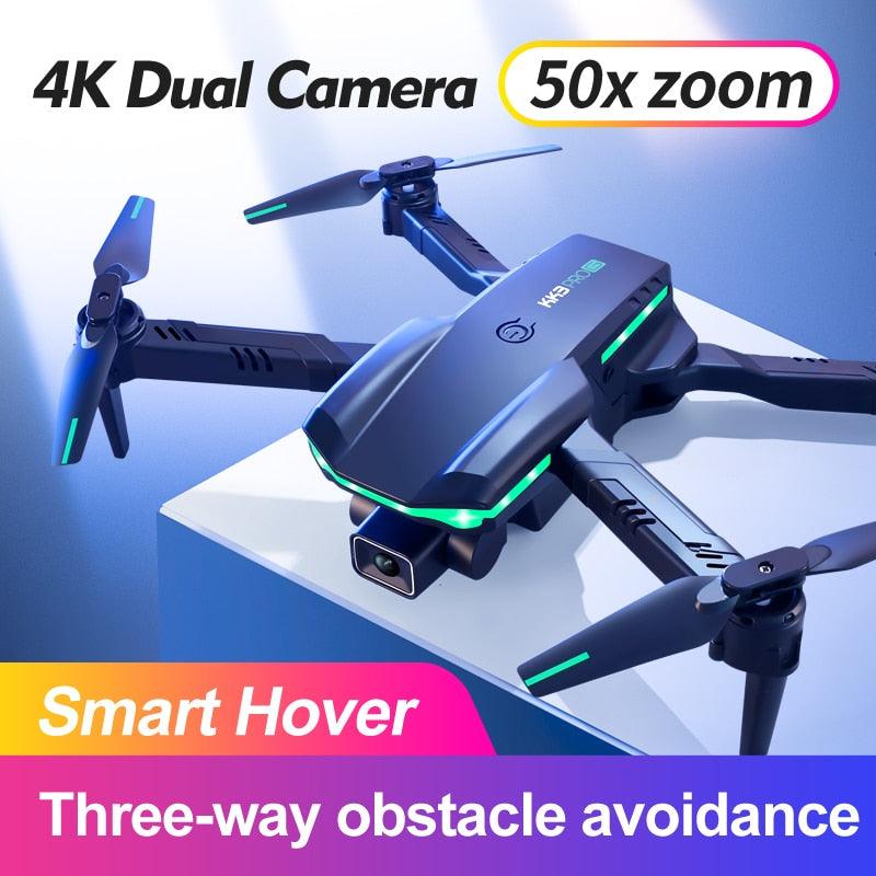 KK3 Pro Mini Drone - 4K HD Dual Camera Helicopter With Profession Obstacle Avoidance RC Plane WiFi FPV Foldable Quadcopter Toy 2 KK3 Pro Mini Drone - 4K HD Dual Camera Helicopter With Profession Obstacle Avoidance RC Plane WiFi FPV Foldable Quadcopter Toy - Image 2