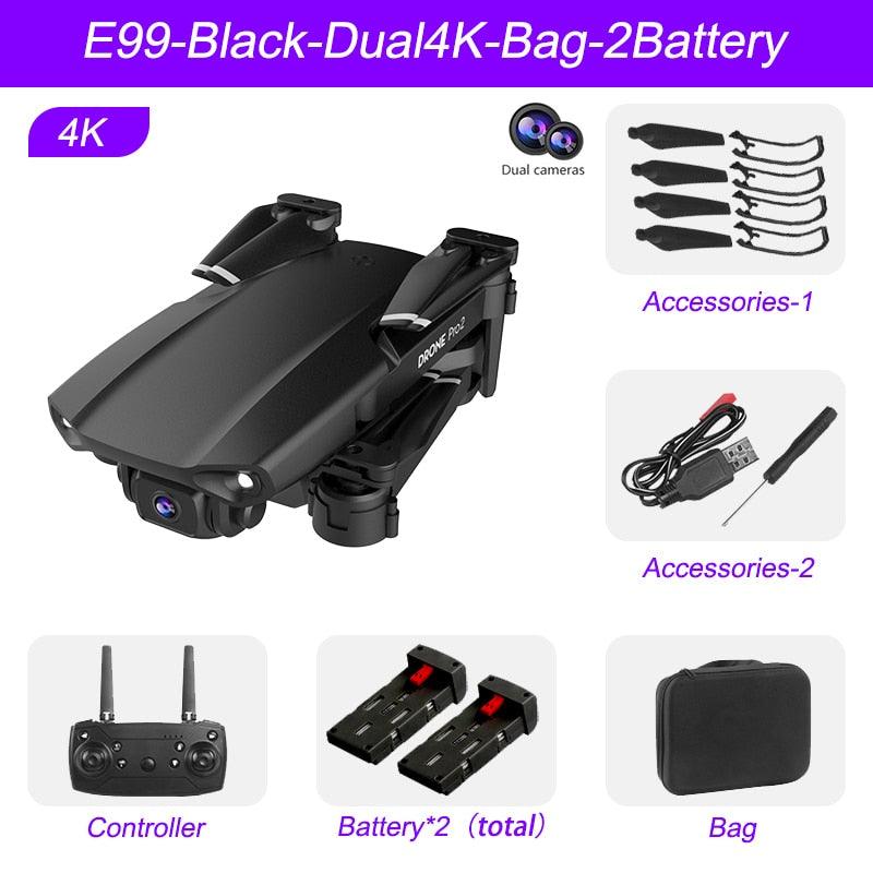 XKJ E99 RC Mini Drone - 4K 1080P 720P Dual Camera WIFI FPV Aerial Photography Helicopter Foldable Quadcopter Dron Toys 4 XKJ E99 RC Mini Drone - 4K 1080P 720P Dual Camera WIFI FPV Aerial Photography Helicopter Foldable Quadcopter Dron Toys - Image 4