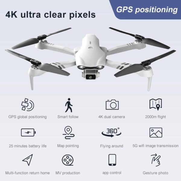 KBDFA F10 GPS Drone - 4K Professional 6K HD Dual Camera 2.4G/5G WIFI FPV RC Helicopter Foldable Quadcopter RC Distance aircraft 11 KBDFA F10 GPS Drone - 4K Professional 6K HD Dual Camera 2.4G/5G WIFI FPV RC Helicopter Foldable Quadcopter RC Distance aircraft - Image 11