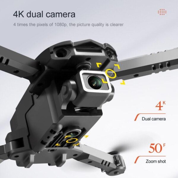 KBDFA S128 Mini Drone - 4K HD Camera Three-sided Obstacle Avoidance Air Pressure Fixed Height Professional Foldable Quadcopter Toy — изображение 16