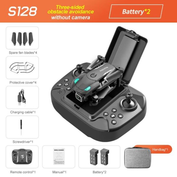 KBDFA S128 Mini Drone - 4K HD Camera Three-sided Obstacle Avoidance Air Pressure Fixed Height Professional Foldable Quadcopter Toy — изображение 11