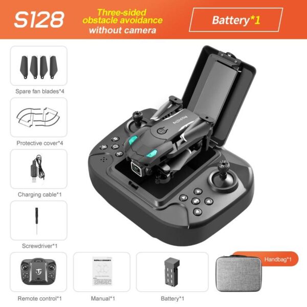 KBDFA S128 Mini Drone - 4K HD Camera Three-sided Obstacle Avoidance Air Pressure Fixed Height Professional Foldable Quadcopter Toy — изображение 10