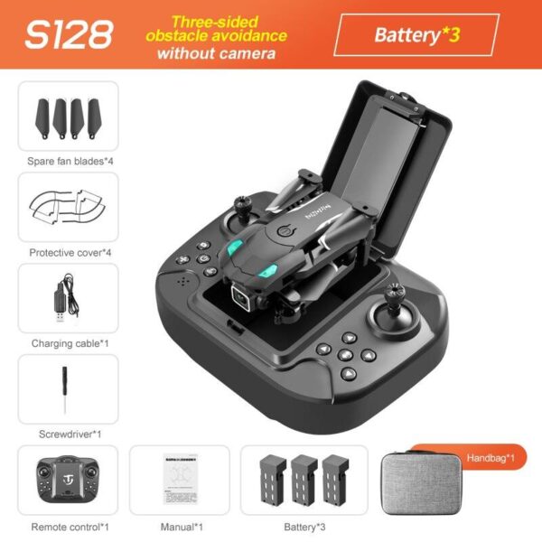 KBDFA S128 Mini Drone - 4K HD Camera Three-sided Obstacle Avoidance Air Pressure Fixed Height Professional Foldable Quadcopter Toy — изображение 5