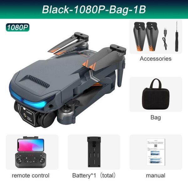 JINHENG LS-XT9 Drone - 2023 New 4K Dual Camera Wifi FPV Optical flow location Obstacle Avoidance Folding Drone Quadcopter Helicopter Gifts - صورة JINHENG LS-XT9 Drone - 2023 New 4K Dual Camera Wifi FPV Optical flow location Obstacle Avoidance Folding Drone Quadcopter Helicopter Gifts - صورة 16