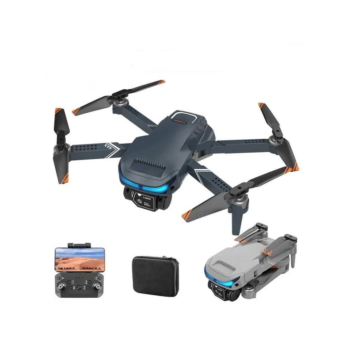 XT9 Mini Drone - 4K Double Camera FPV Drone Smart Obstacle Avoidance Drones Foldable Optical Flow RC Helicopter Toy 1 XT9 Mini Drone - 4K Double Camera FPV Drone Smart Obstacle Avoidance Drones Foldable Optical Flow RC Helicopter Toy