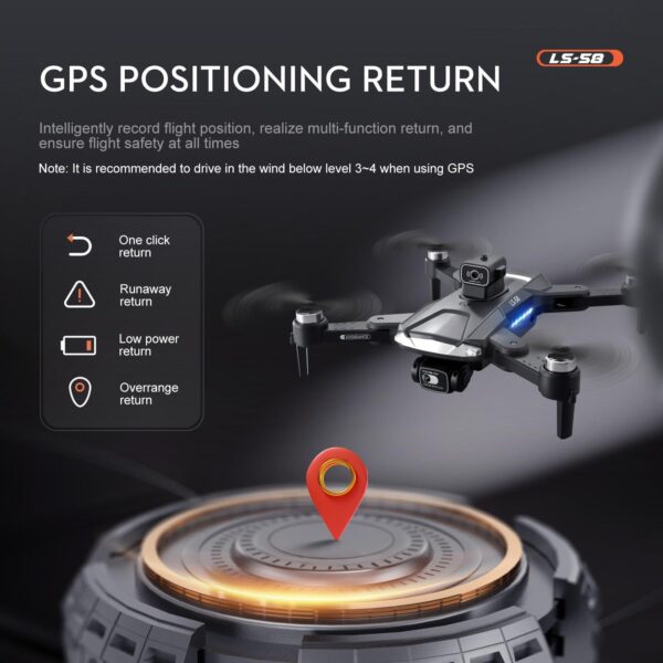 KBDFA LS58 Drone - 4k camera drone GPS 5G WIFI RC Helicopters FPV Remote Control Toys Foldable Quadcopter Gift professional Drones 19 KBDFA LS58 Drone - 4k camera drone GPS 5G WIFI RC Helicopters FPV Remote Control Toys Foldable Quadcopter Gift professional Drones - Image 19