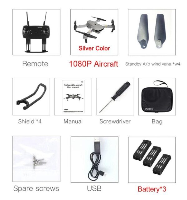 Eachine E58 Drone - Wide Angle HD 1080P/720P/480P Camera WIFI FPV Hight Hold Mode Foldable Arm RC Quadcopter Drone X Pro RTF Dron 9 Eachine E58 Drone - Wide Angle HD 1080P/720P/480P Camera WIFI FPV Hight Hold Mode Foldable Arm RC Quadcopter Drone X Pro RTF Dron - صورة Eachine E58 Drone - Wide Angle HD 1080P/720P/480P Camera WIFI FPV Hight Hold Mode Foldable Arm RC Quadcopter Drone X Pro RTF Dron - صورة 9