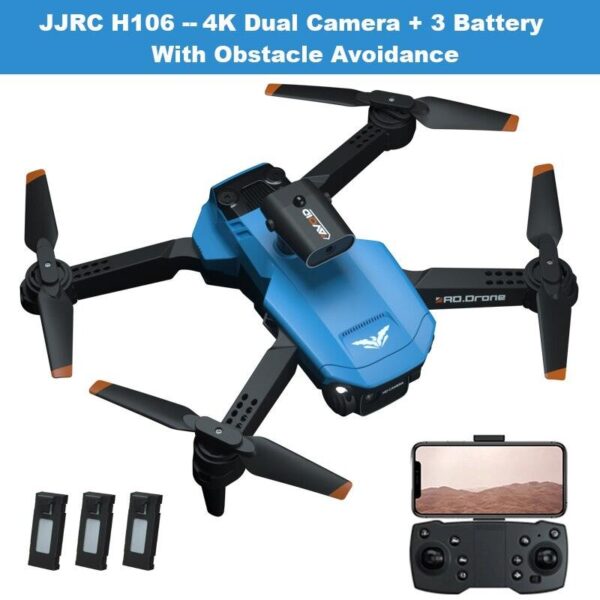 JJRC H106 Drone - 4K Professional Dual Camera 6CH Foldable Drone Obstacle Avoidance Helicopter Toy Kids RC Toys RC Quadcopter 3 JJRC H106 Drone - 4K Professional Dual Camera 6CH Foldable Drone Obstacle Avoidance Helicopter Toy Kids RC Toys RC Quadcopter — изображение 3