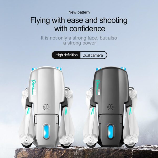 KBDFA S98 Drone - Cool Light Effect RC Helicopter Four-Sided Obstacle Avoidance UAV Optical Flow HD Camera Folding Drones Toy Gift 30 KBDFA S98 Drone - Cool Light Effect RC Helicopter Four-Sided Obstacle Avoidance UAV Optical Flow HD Camera Folding Drones Toy Gift - Image 30