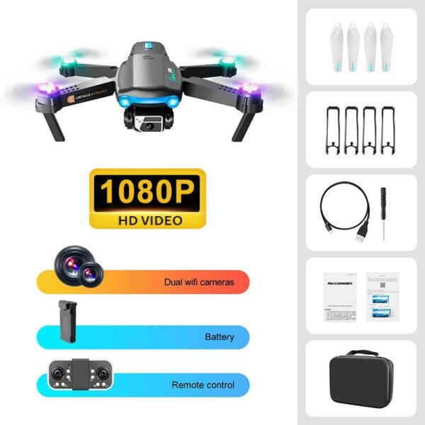 KBDFA S98 Drone - Cool Light Effect RC Helicopter Four-Sided Obstacle Avoidance UAV Optical Flow HD Camera Folding Drones Toy Gift 20 KBDFA S98 Drone - Cool Light Effect RC Helicopter Four-Sided Obstacle Avoidance UAV Optical Flow HD Camera Folding Drones Toy Gift - Image 20