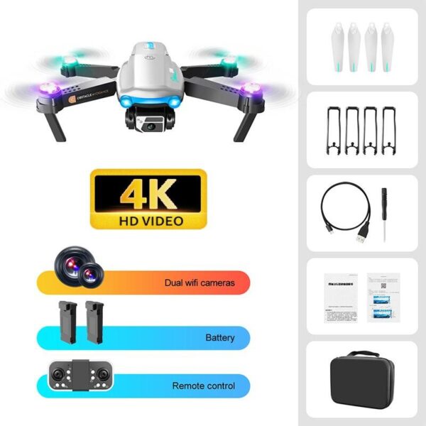 KBDFA S98 Drone - Cool Light Effect RC Helicopter Four-Sided Obstacle Avoidance UAV Optical Flow HD Camera Folding Drones Toy Gift 16 KBDFA S98 Drone - Cool Light Effect RC Helicopter Four-Sided Obstacle Avoidance UAV Optical Flow HD Camera Folding Drones Toy Gift - Image 16