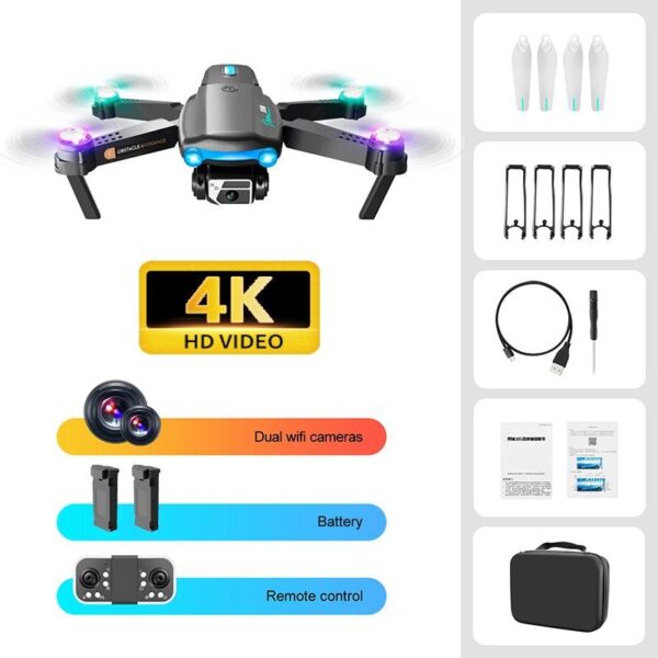 KBDFA S98 Drone - Cool Light Effect RC Helicopter Four-Sided Obstacle Avoidance UAV Optical Flow HD Camera Folding Drones Toy Gift 13 KBDFA S98 Drone - Cool Light Effect RC Helicopter Four-Sided Obstacle Avoidance UAV Optical Flow HD Camera Folding Drones Toy Gift - Image 13