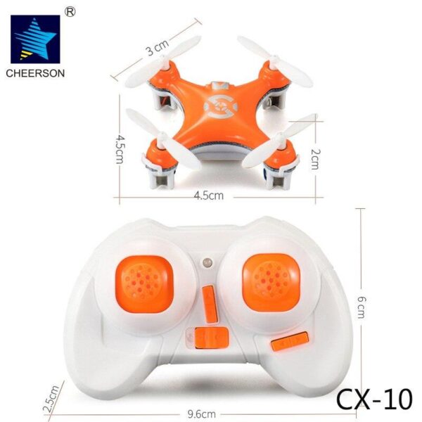 Cheerson CX10 Mini Drone - 4CH 2.4G RC Remote Control Drone Quadcopter Helicopter LED CX 10 Mini Done Toys Gift For Children Gift - صورة Cheerson CX10 Mini Drone - 4CH 2.4G RC Remote Control Drone Quadcopter Helicopter LED CX 10 Mini Done Toys Gift For Children Gift - صورة 6