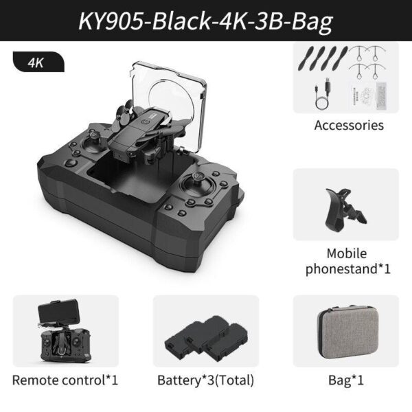 QJ KY905 Mini Drone - Profesional 4K Camera Wifi FPV Foldable Dron Quadcopter One-Key Return 360 Rolling RC Helicopter Kid Toys 26 QJ KY905 Mini Drone - Profesional 4K Camera Wifi FPV Foldable Dron Quadcopter One-Key Return 360 Rolling RC Helicopter Kid Toys - صورة QJ KY905 Mini Drone - Profesional 4K Camera Wifi FPV Foldable Dron Quadcopter One-Key Return 360 Rolling RC Helicopter Kid Toys - صورة 26