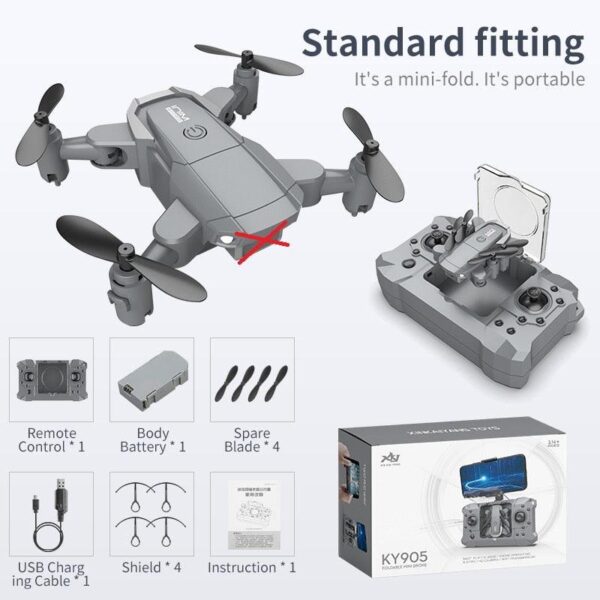 QJ KY905 Mini Drone - Profesional 4K Camera Wifi FPV Foldable Dron Quadcopter One-Key Return 360 Rolling RC Helicopter Kid Toys 20 QJ KY905 Mini Drone - Profesional 4K Camera Wifi FPV Foldable Dron Quadcopter One-Key Return 360 Rolling RC Helicopter Kid Toys - صورة QJ KY905 Mini Drone - Profesional 4K Camera Wifi FPV Foldable Dron Quadcopter One-Key Return 360 Rolling RC Helicopter Kid Toys - صورة 20