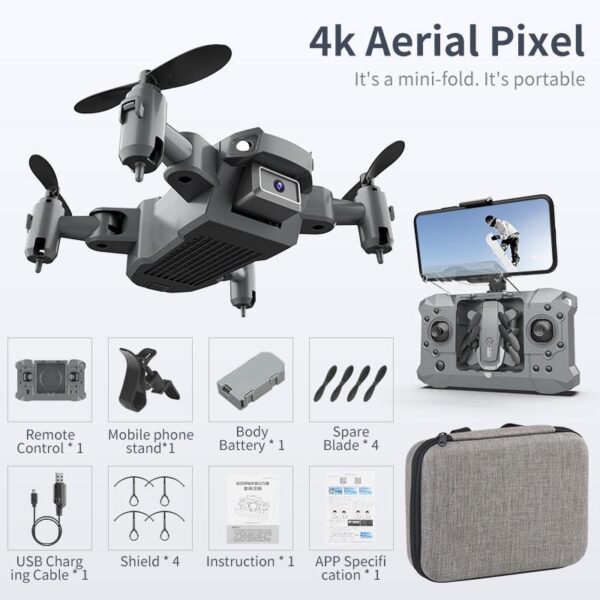 QJ KY905 Mini Drone - Profesional 4K Camera Wifi FPV Foldable Dron Quadcopter One-Key Return 360 Rolling RC Helicopter Kid Toys 13 QJ KY905 Mini Drone - Profesional 4K Camera Wifi FPV Foldable Dron Quadcopter One-Key Return 360 Rolling RC Helicopter Kid Toys - صورة QJ KY905 Mini Drone - Profesional 4K Camera Wifi FPV Foldable Dron Quadcopter One-Key Return 360 Rolling RC Helicopter Kid Toys - صورة 13