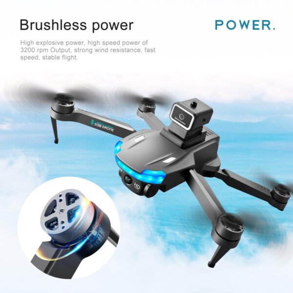 KBDFA S138 Drone - 8K Dual Camera Drone Foldable Optical Flow Rcfpv Aerial Photography Brushless Quadcopter Children's Toy Drone Gift 21 KBDFA S138 Drone - 8K Dual Camera Drone Foldable Optical Flow Rcfpv Aerial Photography Brushless Quadcopter Children's Toy Drone Gift - Image 21