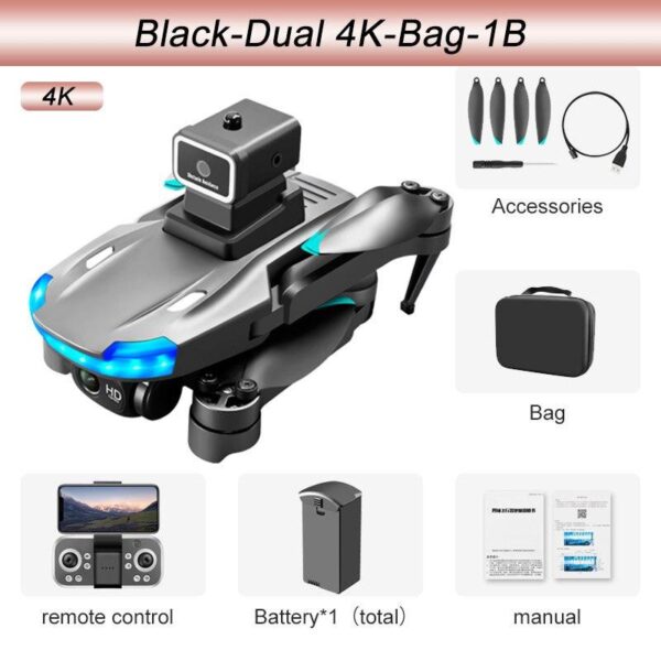 KBDFA S138 Drone - 8K Dual Camera Drone Foldable Optical Flow Rcfpv Aerial Photography Brushless Quadcopter Children's Toy Drone Gift 4 KBDFA S138 Drone - 8K Dual Camera Drone Foldable Optical Flow Rcfpv Aerial Photography Brushless Quadcopter Children's Toy Drone Gift - Image 4