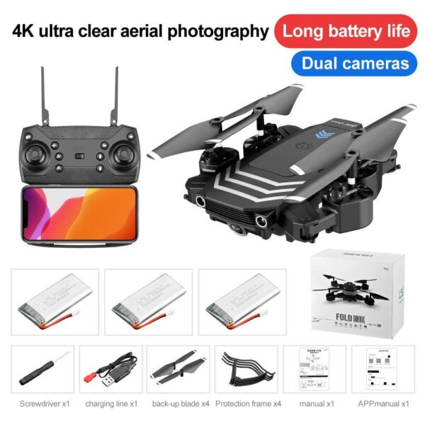 QJ LS11 Pro Drone - 4K HD Camera WIFI FPV Altitude Hold Mode One Key Return Foldable Quadcopter RC Helicopter Gifts for Children 16 QJ LS11 Pro Drone - 4K HD Camera WIFI FPV Altitude Hold Mode One Key Return Foldable Quadcopter RC Helicopter Gifts for Children - صورة QJ LS11 Pro Drone - 4K HD Camera WIFI FPV Altitude Hold Mode One Key Return Foldable Quadcopter RC Helicopter Gifts for Children - صورة 16