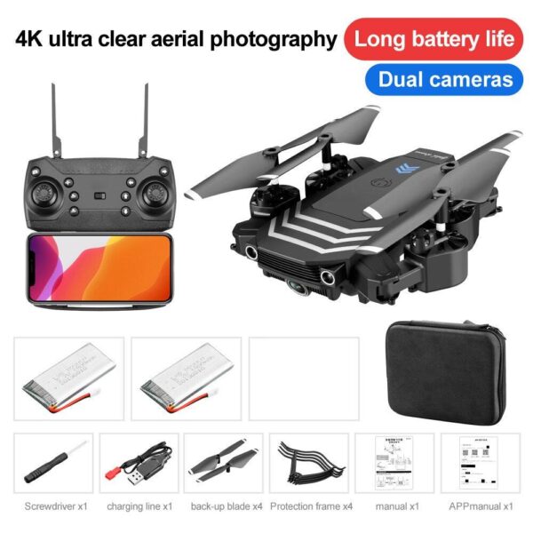 QJ LS11 Pro Drone - 4K HD Camera WIFI FPV Altitude Hold Mode One Key Return Foldable Quadcopter RC Helicopter Gifts for Children 6 QJ LS11 Pro Drone - 4K HD Camera WIFI FPV Altitude Hold Mode One Key Return Foldable Quadcopter RC Helicopter Gifts for Children - صورة QJ LS11 Pro Drone - 4K HD Camera WIFI FPV Altitude Hold Mode One Key Return Foldable Quadcopter RC Helicopter Gifts for Children - صورة 6