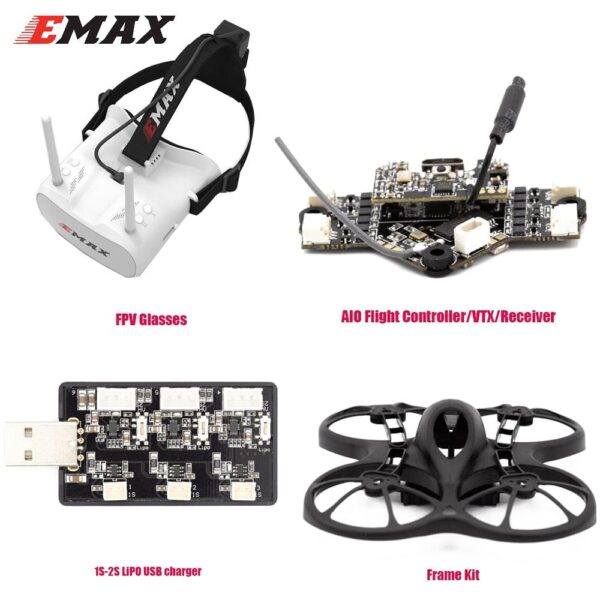 Emax 2S Tinyhawk S Mini FPV Racing Drone - With Camera 0802 15500KV Brushless Motor Support 1/2S Battery 5.8G FPV Glasses RC Plane — изображение 15