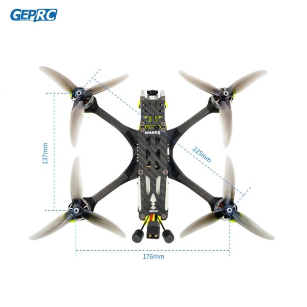 GEPRC MARK5 FPV Drone - HD DJI AIR UNIT Freestyle 4S/6S 5Inch SPEEDX2 2107.5 Motor For RC FPV Quadcopter LongRange Freestyle Drone 4 GEPRC MARK5 FPV Drone - HD DJI AIR UNIT Freestyle 4S/6S 5Inch SPEEDX2 2107.5 Motor For RC FPV Quadcopter LongRange Freestyle Drone - صورة GEPRC MARK5 FPV Drone - HD DJI AIR UNIT Freestyle 4S/6S 5Inch SPEEDX2 2107.5 Motor For RC FPV Quadcopter LongRange Freestyle Drone - صورة 4
