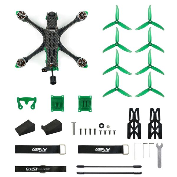 GEPRC New MARK5 HD O3 Freestyle FPV Drone - VTX O3 Air Unit Green System 6S RC FPV Built Bluetooth Quadcopter Freestyle Drone 3 GEPRC New MARK5 HD O3 Freestyle FPV Drone - VTX O3 Air Unit Green System 6S RC FPV Built Bluetooth Quadcopter Freestyle Drone — изображение 3