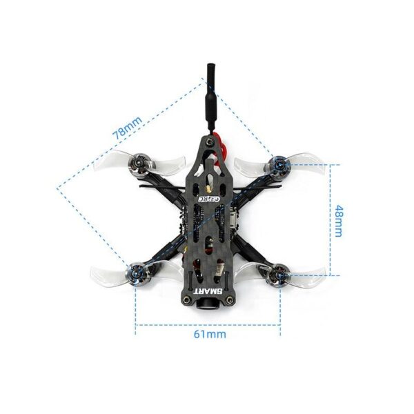 GEPRC SMART16 Freestyle FPV Racing Drone STABLE F411 BLheli_S 12A 5.8G 200mW 2S 78mm 1.6inch Tiny Quadcopter RTF - صورة GEPRC SMART16 Freestyle FPV Racing Drone STABLE F411 BLheli_S 12A 5.8G 200mW 2S 78mm 1.6inch Tiny Quadcopter RTF - صورة 3