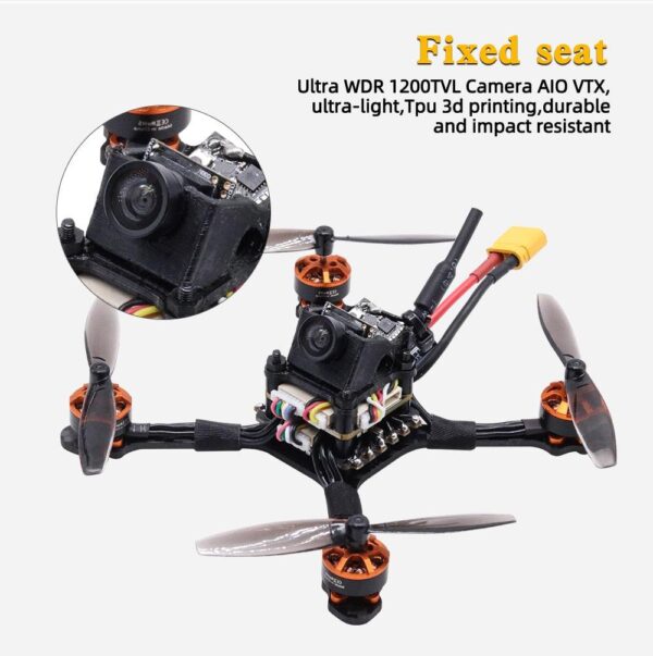 TCMMRC Racing Bee - 1104 8600kv Brushless motor Carbon fiber high-thrust racing drone 720TVL Camera fpv drone 2.5 Inch Fpv Racing Drone — изображение 19