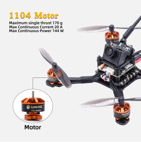 TCMMRC Racing Bee - 1104 8600kv Brushless motor Carbon fiber high-thrust racing drone 720TVL Camera fpv drone 2.5 Inch Fpv Racing Drone — изображение 18