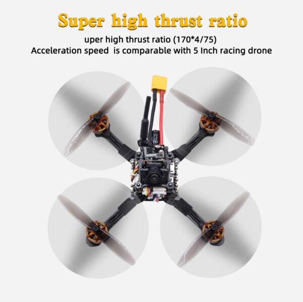 TCMMRC Racing Bee - 1104 8600kv Brushless motor Carbon fiber high-thrust racing drone 720TVL Camera fpv drone 2.5 Inch Fpv Racing Drone — изображение 17