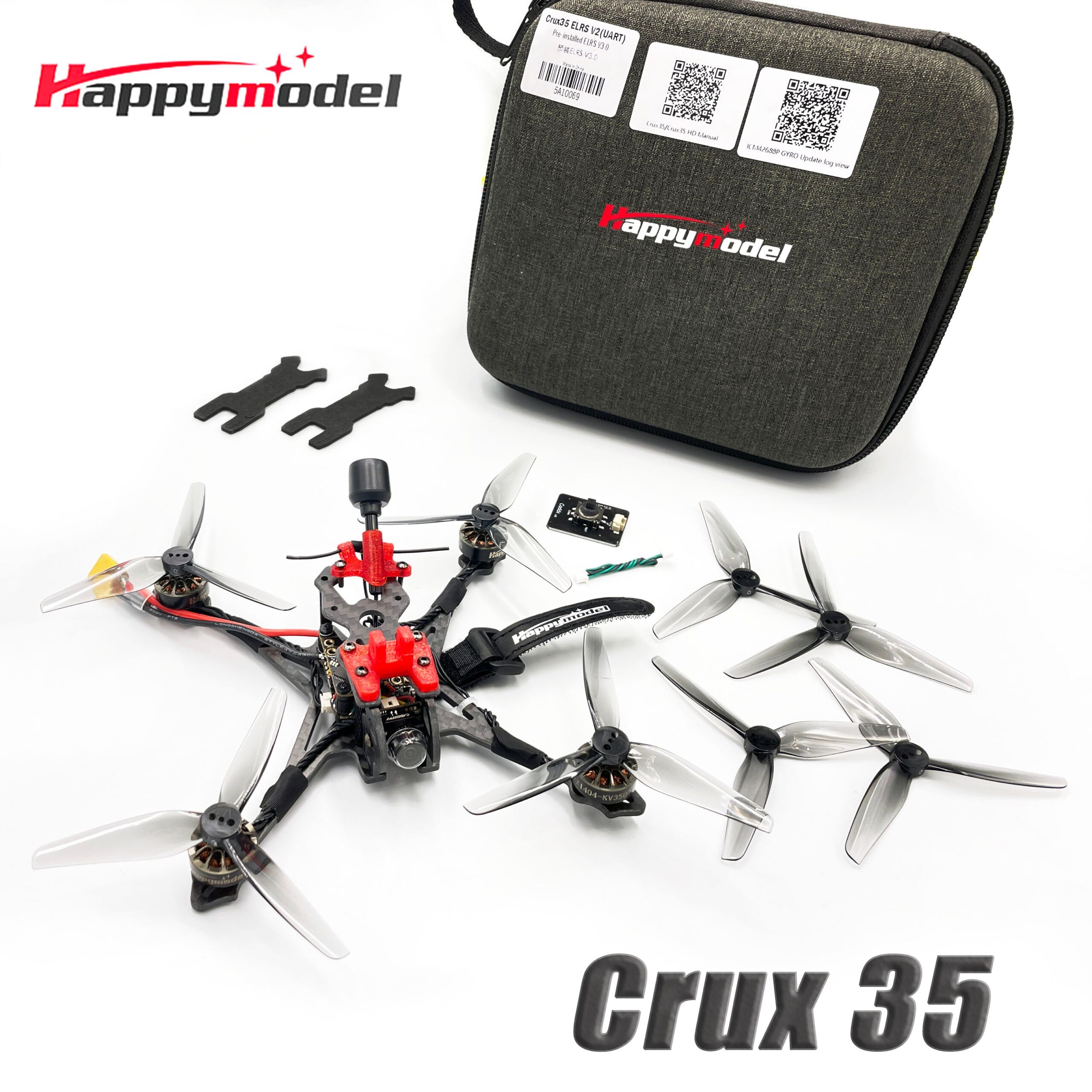 HappyModel Crux35 - ELRS X1 CrazyF411 BLHELIS 5A OVX303 300mW Caddx Ant 1200TVL EX1404 KV3500 4S 3.5inch FPV Freestyle Drone 2 HappyModel Crux35 - ELRS X1 CrazyF411 BLHELIS 5A OVX303 300mW Caddx Ant 1200TVL EX1404 KV3500 4S 3.5inch FPV Freestyle Drone - Image 2